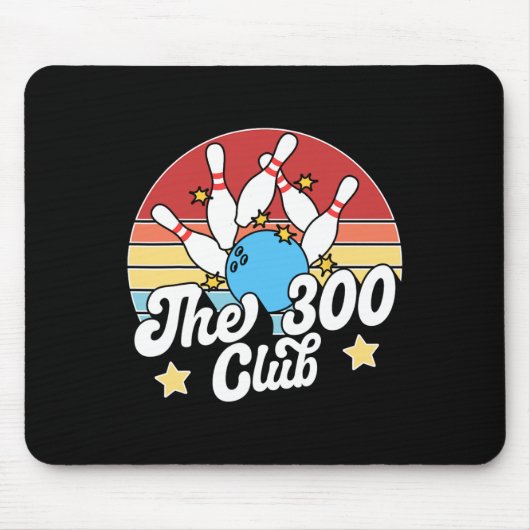 De 300 Club Bowler Grappig Bowlen Muismat (Voorkant)