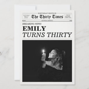 De 30 Times Krant 30e Verjaardagsfeest Kaart