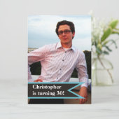 De 30ste verjaardag van de moderne mannen eenvoudi kaart (Staand voorkant)