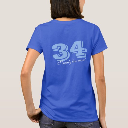 De 34 simpelweg heeft meer t-shirt (Achterkant)