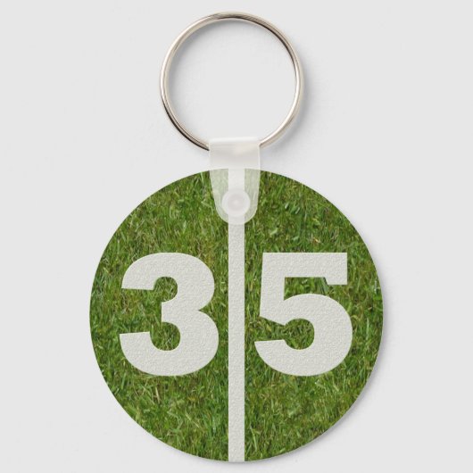 de 35ste Gunst van de Partij van de Verjaardag Sleutelhanger (Voorkant)