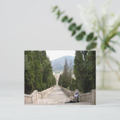De 365 Calvario-stappen in Pollenca Mallorca Briefkaart (Staand voorkant)