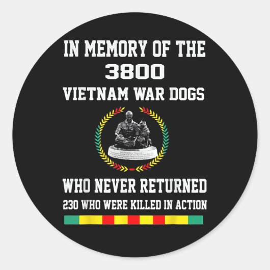 De 3800 Vietnamese honden Ronde Sticker (Voorkant)