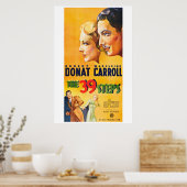 De 39 stappen - het  Poster van de Film (Keuken)