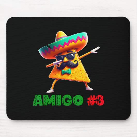 De 3 Drie Amigos Cinco de Mayo Amigo #3 Groep MA Muismat (Voorkant)