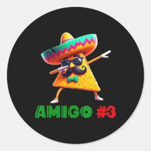 De 3 Drie Amigos Cinco De Mayo Amigo #3 Groep Ma Ronde Sticker