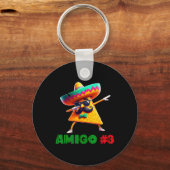De 3 Drie Amigos Cinco De Mayo Amigo #3 Groep Ma Sleutelhanger (Voorkant)