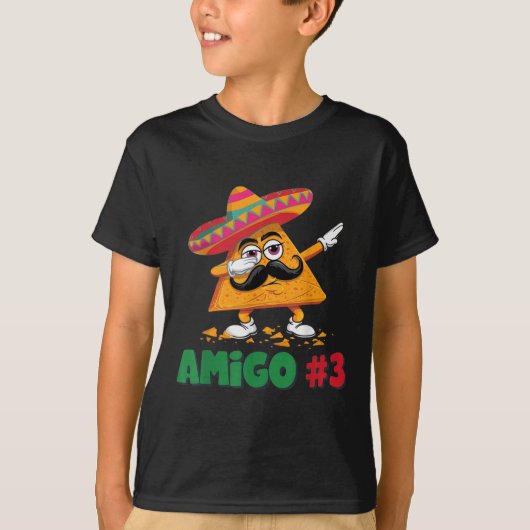 De 3 Drie Amigos Cinco de Mayo Amigo #3 Groep MA T-shirt (Voorkant)