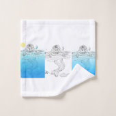 De 3 keukenset van Mermaids Bath Bad Handdoek (Wasdoekje)