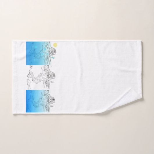 De 3 keukenset van Mermaids Bath Bad Handdoek (Handdoek)