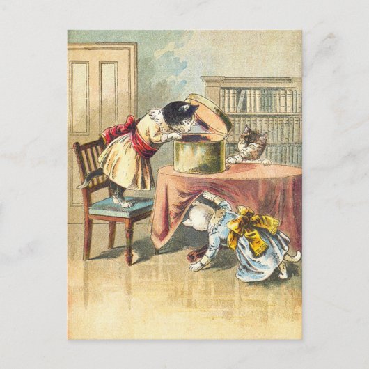 De 3 kleine Kittens: Zoeken naar de Mittens Briefkaart (Voorkant)