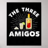 De 3 Mexicaanse Limoen Amigos Salt Tequila Poster (Voorkant)