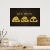 De 3 poopiteers "pooster" poster (Keuken)