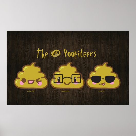 De 3 poopiteers "pooster" poster (Voorkant)
