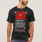 De 3 wetten van de Zombitica T-shirt (Voorkant)