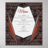 De 3D Leather Academia Decor & Kaarten Poster (Voorkant)