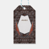 De 3D lederen academie decor Labels Cadeaulabel (Voorkant)