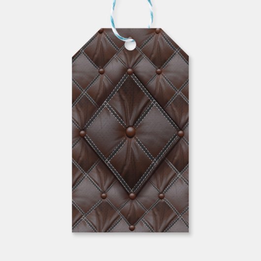 De 3D lederen academie decor Labels Cadeaulabel (Achterkant)