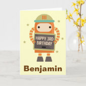 de 3de gepersonaliseerde kaart van de Robot van de (Gele Bloem)