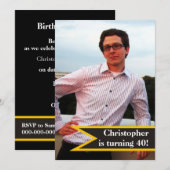 De 40ste verjaardag van de moderne mannen eenvoudi kaart (Voorkant / Achterkant)