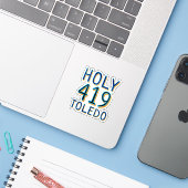 De 419 - Heilige Toledo Sticker (Laptop met iPhone)