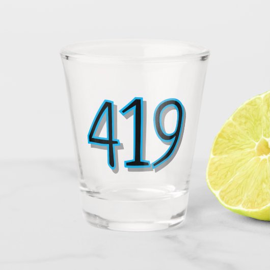 De 419 - Toledo, Ohio Shot Glas (Voorkant)