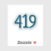 De 419 - Toledo, Ohio Sticker (Vel)