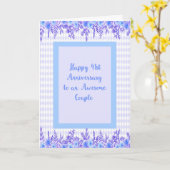 de 41ste Kaart van het Jubileum in Blauw met (Gele Bloem)