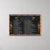 de 42 wetten van de maat - negatieve congressen canvas afdruk