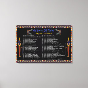 de 42 wetten van de maat - negatieve congressen canvas afdruk