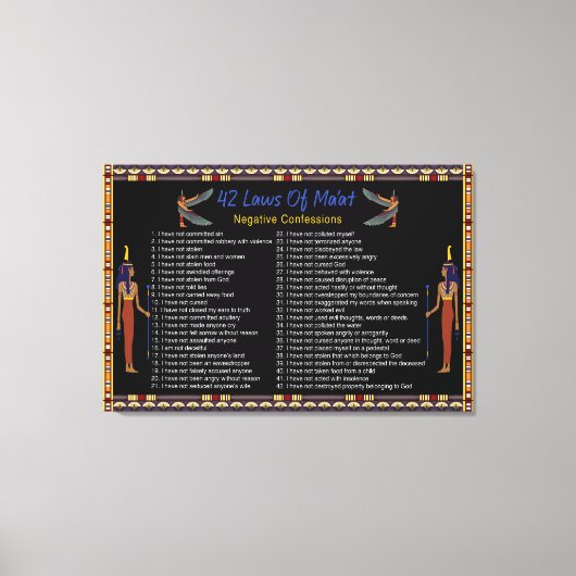 de 42 wetten van de maat - negatieve congressen canvas afdruk (Voorkant)