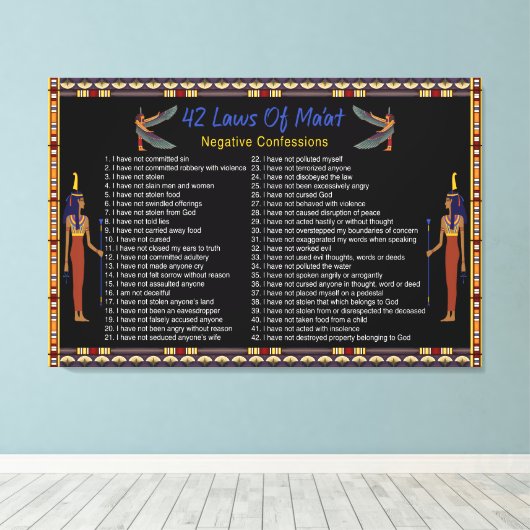 de 42 wetten van de maat - negatieve congressen canvas afdruk