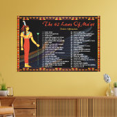 de 42 wetten van de maat - positieve bekrachtiging canvas afdruk (Insitu (Woonkamer))