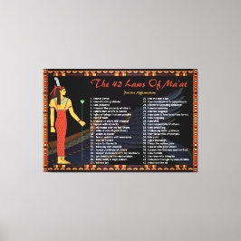 de 42 wetten van de maat - positieve bekrachtiging canvas afdruk