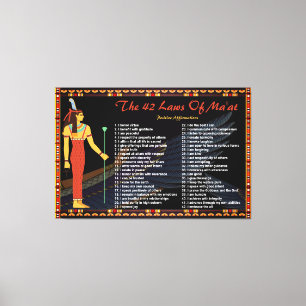 de 42 wetten van de maat - positieve bekrachtiging canvas afdruk