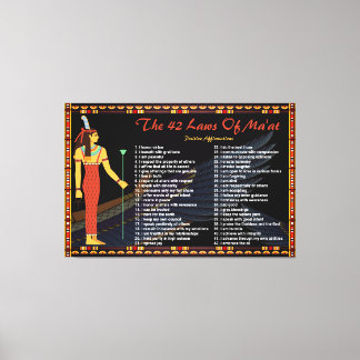 de 42 wetten van de maat - positieve bekrachtiging canvas afdruk