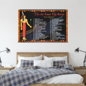 de 42 wetten van de maat - positieve bekrachtiging canvas afdruk (Insitu (Slaapkamer))