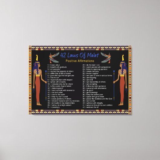de 42 wetten van de maat - positieve bekrachtiging canvas afdruk (Voorkant)