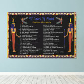 de 42 wetten van de maat - positieve bekrachtiging canvas afdruk (Insitu (Houten vloer))