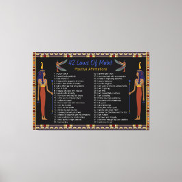 de 42 wetten van de maat - positieve bekrachtiging canvas afdruk