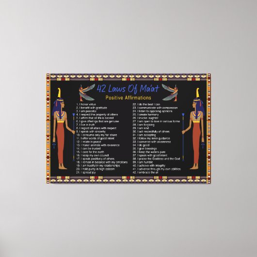 de 42 wetten van de maat - positieve bekrachtiging canvas afdruk (Voorkant)