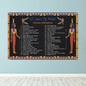 de 42 wetten van de maat - positieve bekrachtiging canvas afdruk (Insitu (Houten vloer))