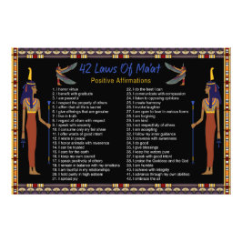 de 42 wetten van de maat - positieve bekrachtiging foto afdruk
