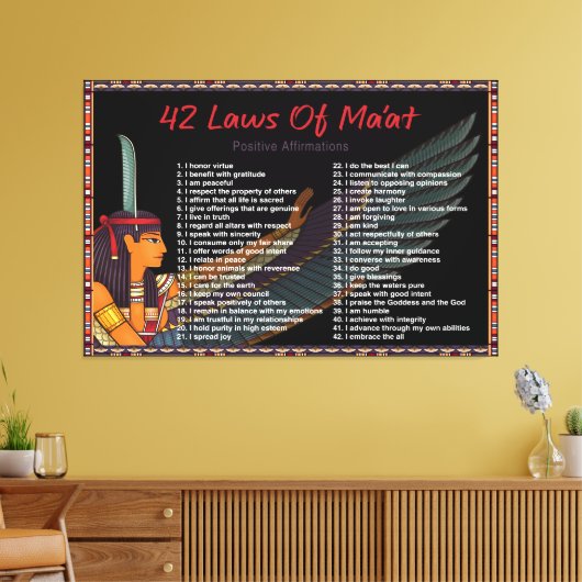 de 42 wetten van het maat - Negative Confessions C Canvas Afdruk (Insitu (Woonkamer))