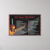 de 42 wetten van het maat - Negative Confessions C Canvas Afdruk (Voorkant)