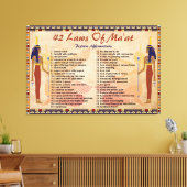 de 42 wetten van het maat - Positive Affirmations  Canvas Afdruk (Insitu (Woonkamer))