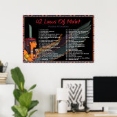 de 42 wetten van het Poster " positieve ontwikkeli (Thuiskantoor)