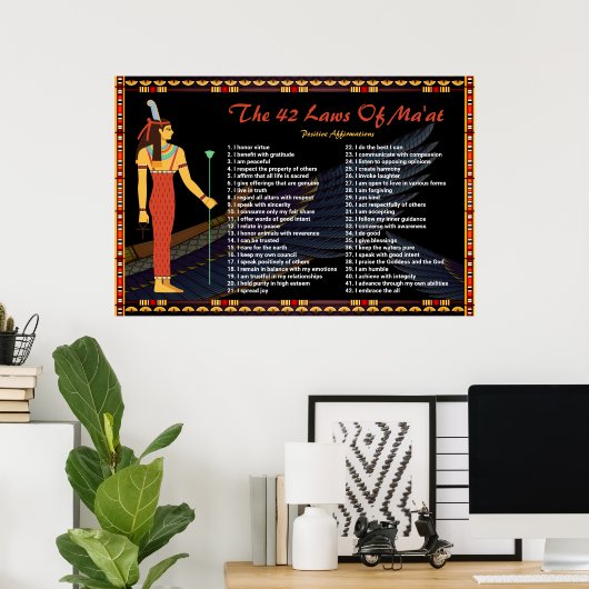 de 42 wetten van het Poster " positieve ontwikkeli (Thuiskantoor)