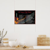 de 42 wetten van het Poster van de maat - negatiev (Keuken)