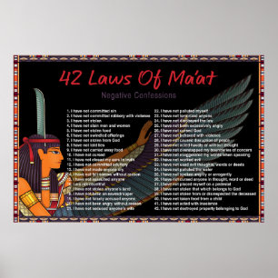 de 42 wetten van het Poster van de maat - negatiev